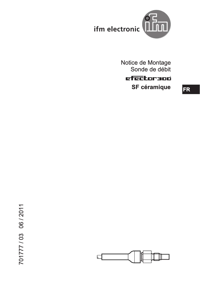 Page n°1 - Manuel utilisateur IFM SF0540