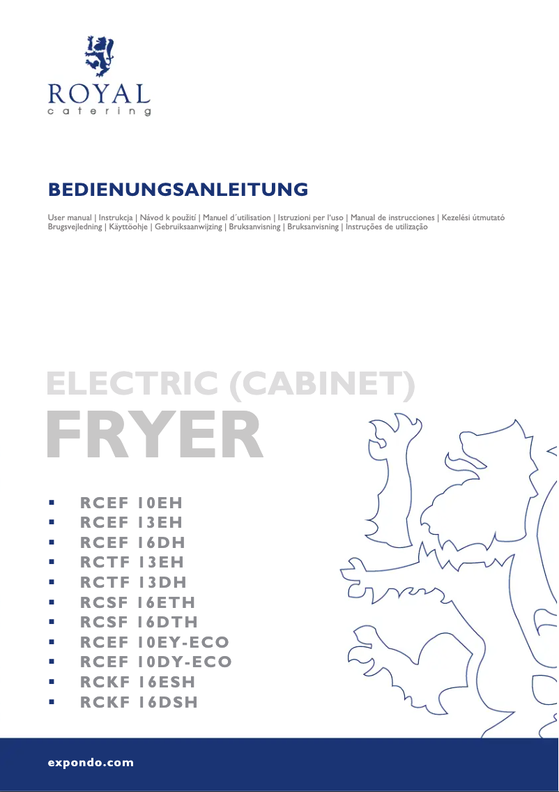 Page n°1 - Manuel utilisateur Royal Catering RCTF 13DH