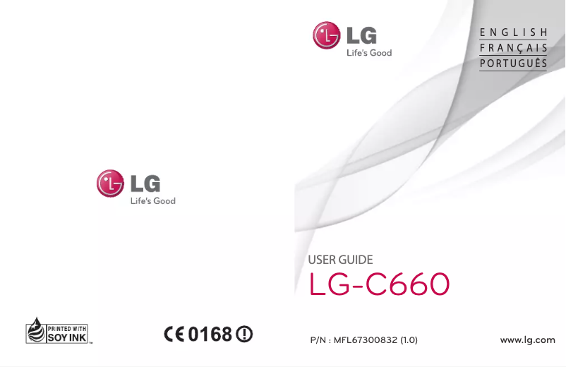 Page 1 de la notice Manuel utilisateur LG Optimus Pro C660