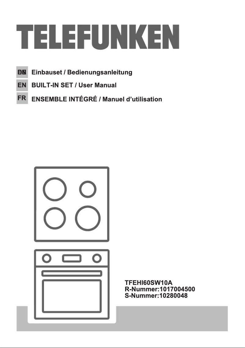 Page n°1 - Manuel utilisateur Telefunken TFEHI60SW10A