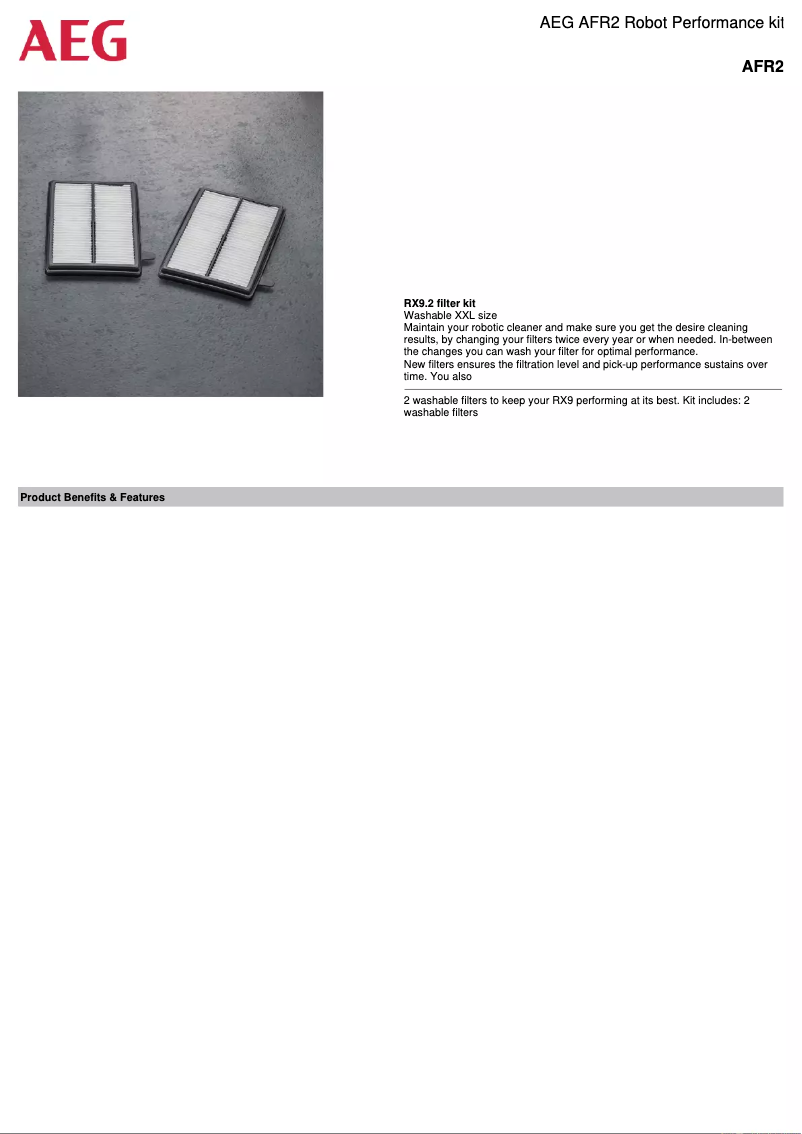 Image de la première page du manuel de l'appareil AFR2