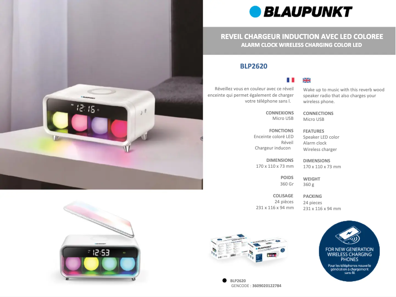 Page n°1 - Fiche technique Blaupunkt BLP2620