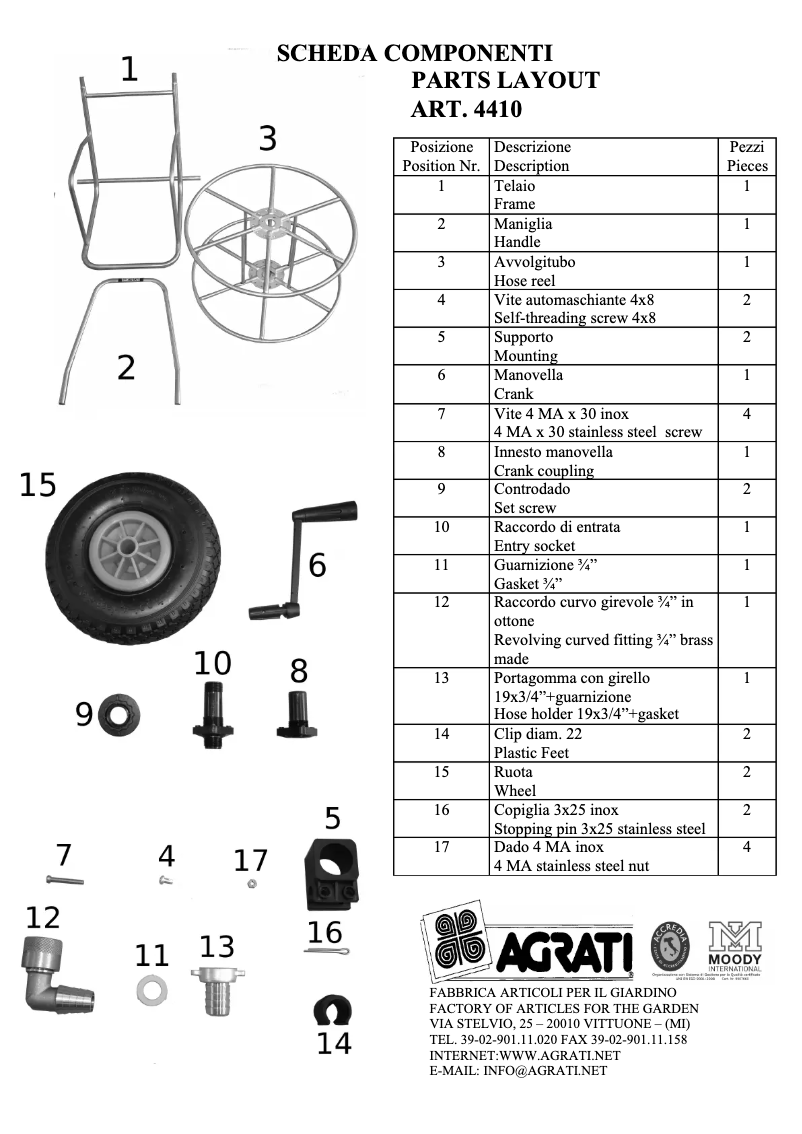 Page n°1 - Manuel utilisateur Agrati 4410