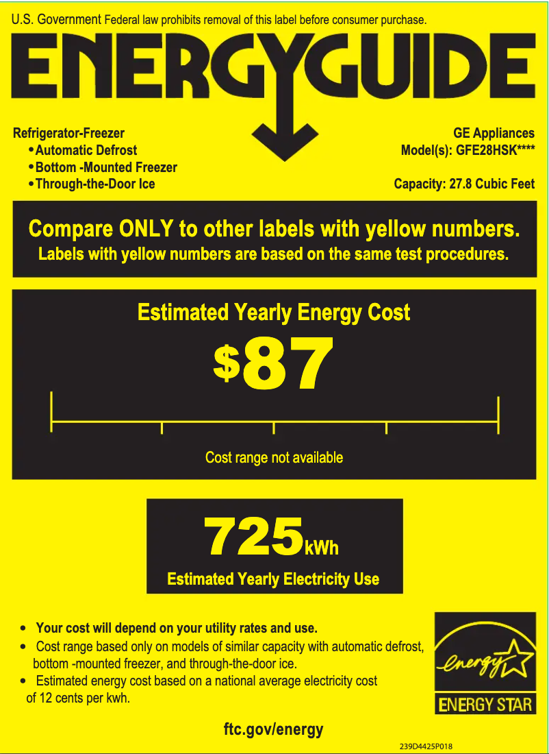 Image de la première page du manuel de l'appareil GFE28HSKSS
