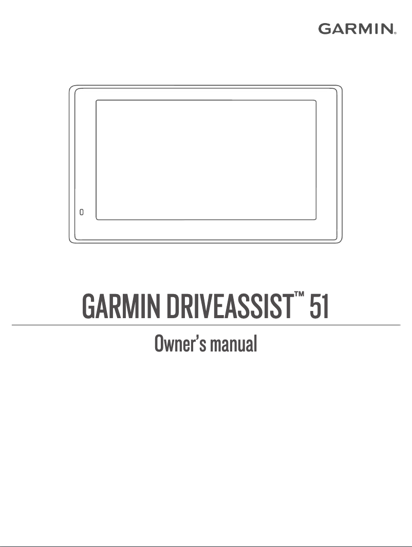 Page n°1 - Manuel utilisateur Garmin DriveAssist 51