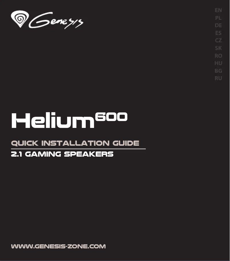 Página 1 del manual Manual de usuario Genesis Helium 600