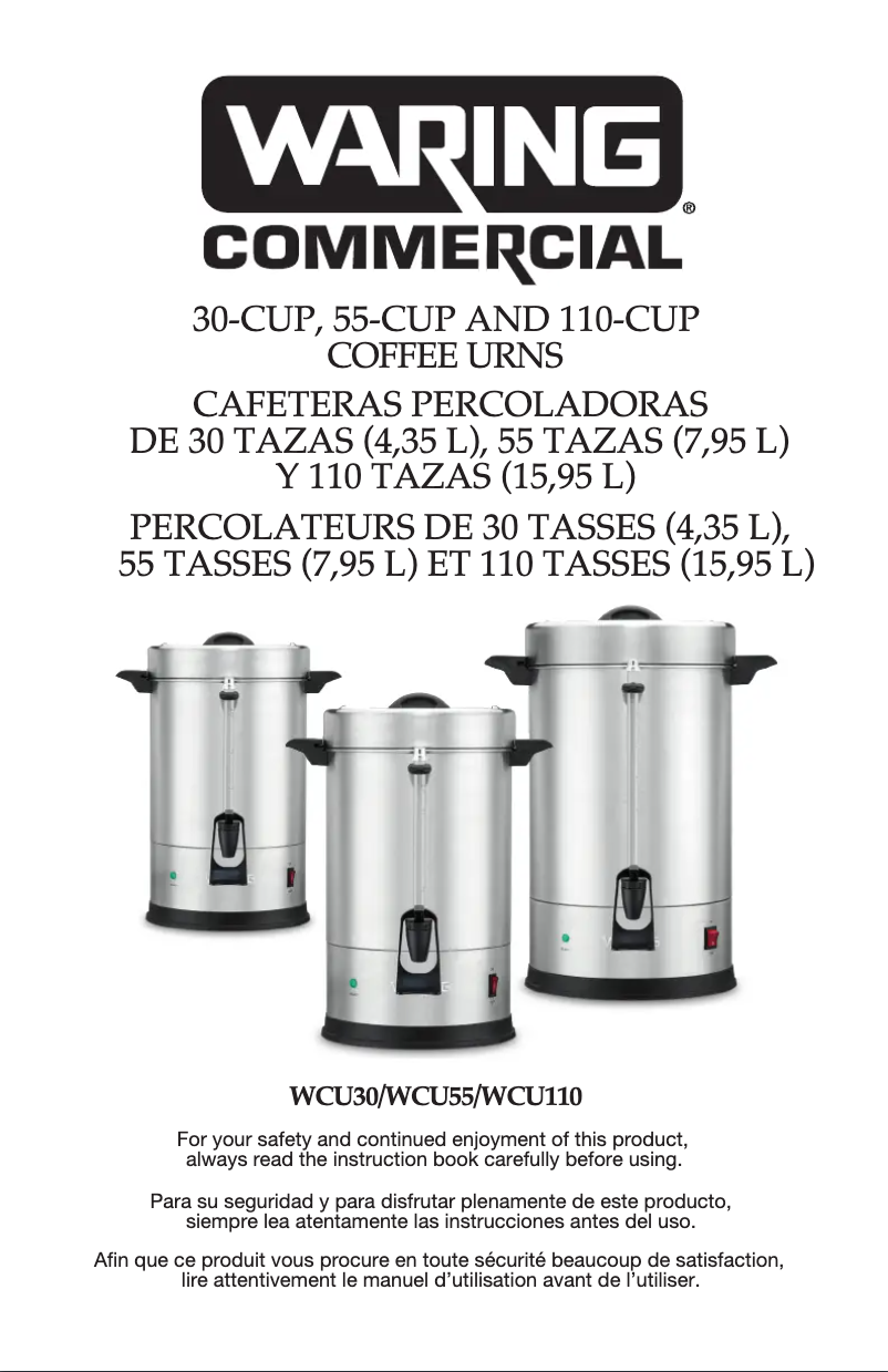 Image de la première page du manuel de l'appareil WCU30