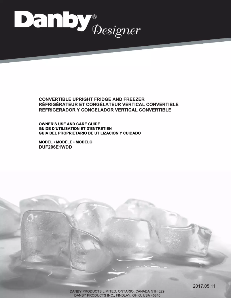 Page n°1 - Manuel utilisateur Danby DUF206E1