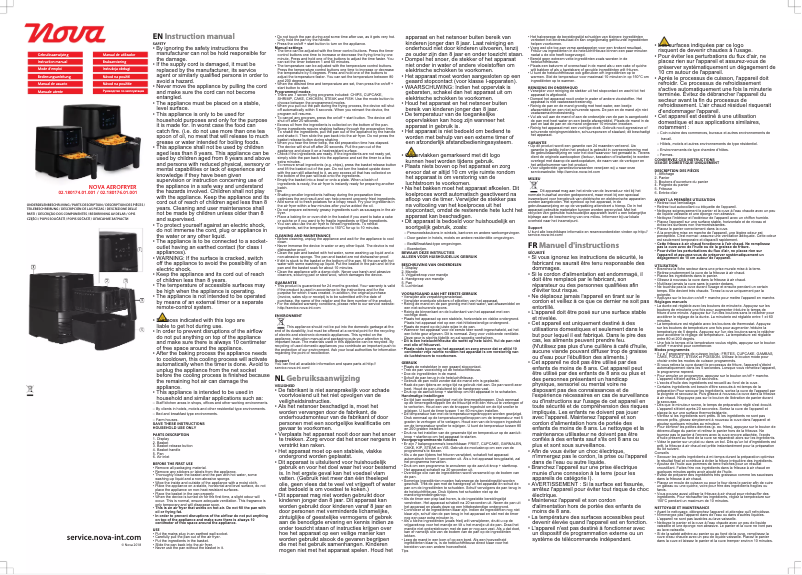 Página 1 del manual Manual de usuario Nova Aerofryer 180176