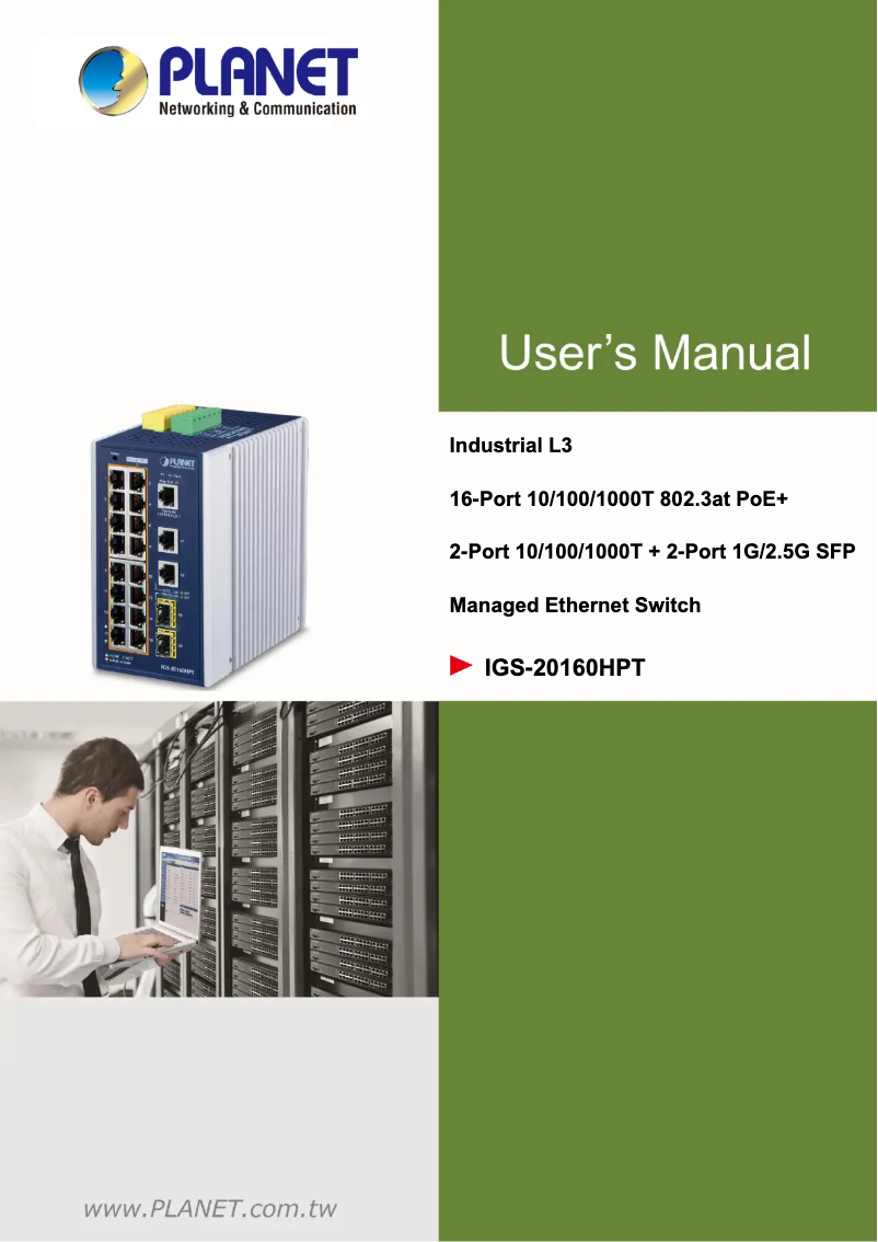 Page n°1 - Manuel utilisateur Planet IGS-20160HPT