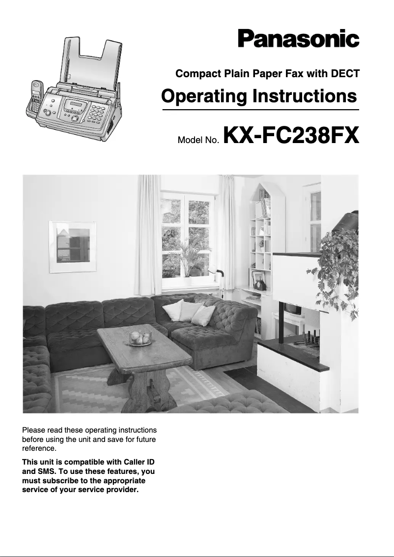 Image de la première page du manuel de l'appareil KX-FC238FX