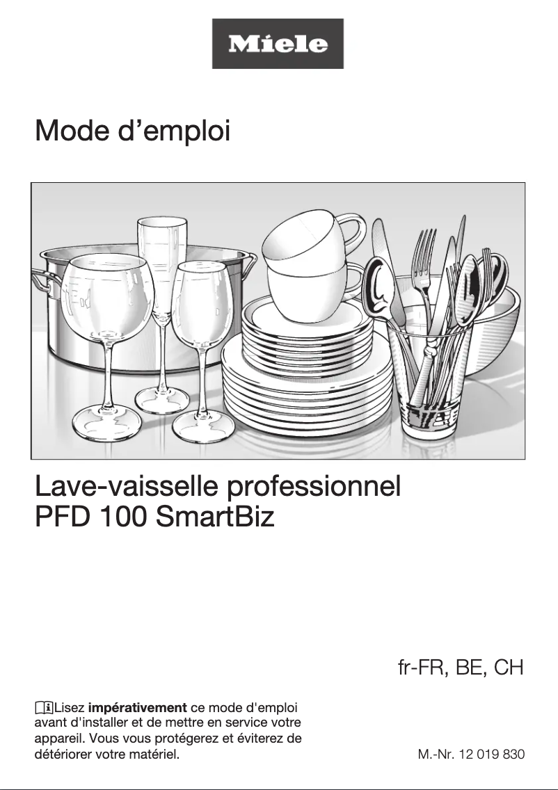 Page n°1 - Manuel utilisateur Miele PFD 100 SmartBiz