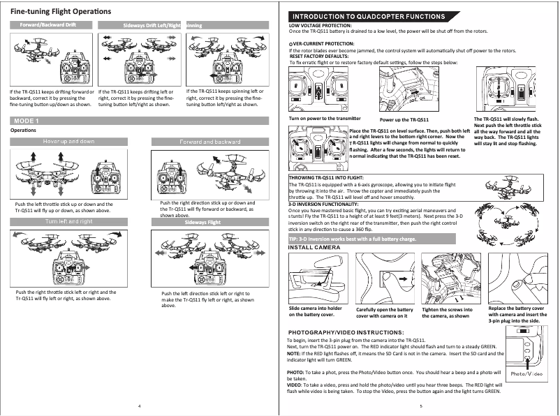 Page 1 de la notice Manuel utilisateur Top Race TR-Q511