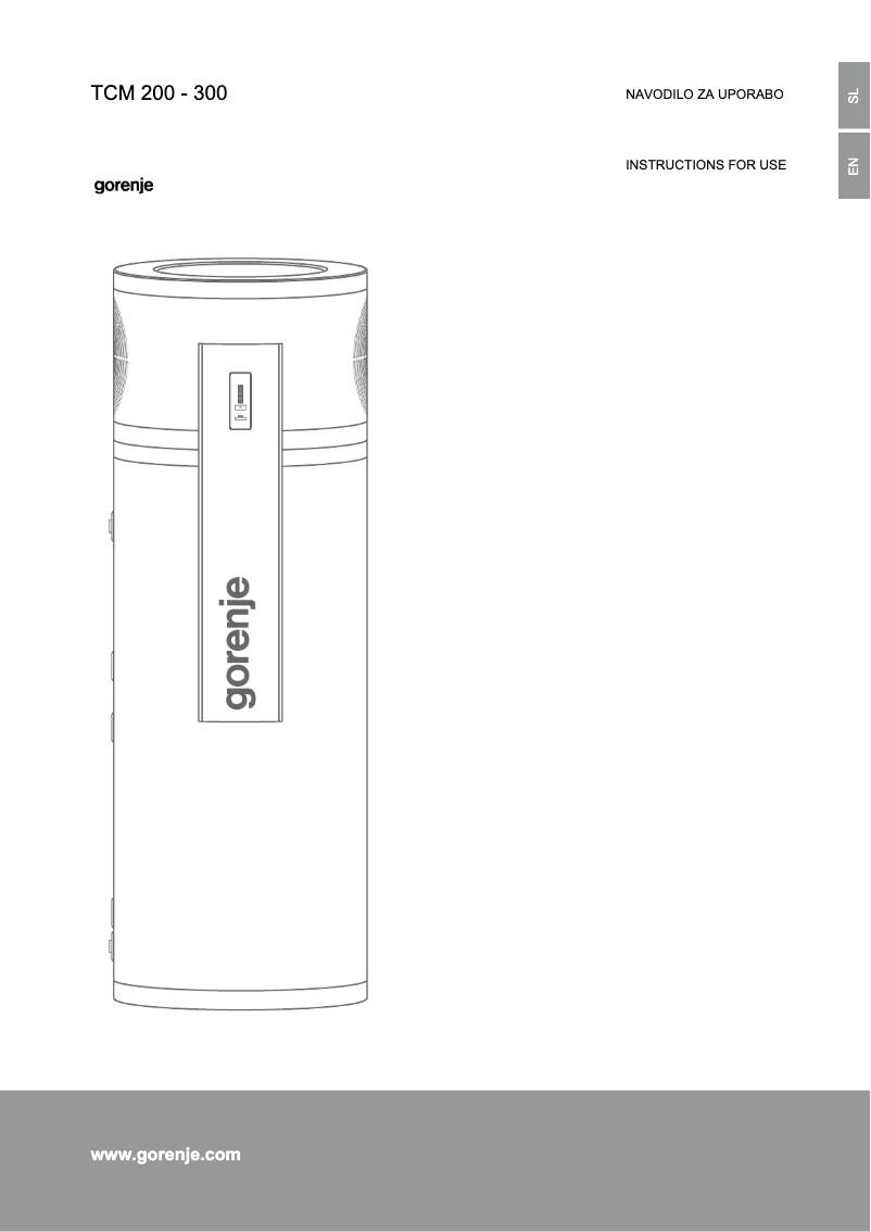 Page 1 de la notice Manuel utilisateur Gorenje TCM306ZG