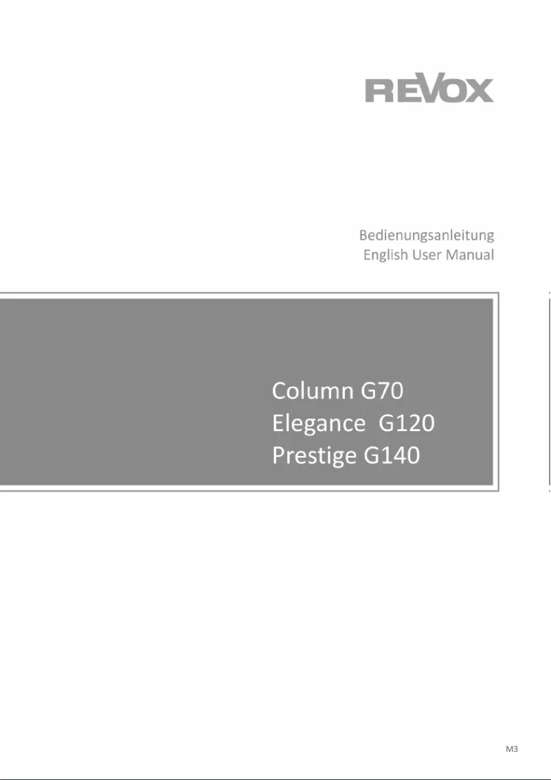 Image de la première page du manuel de l'appareil Prestige G140