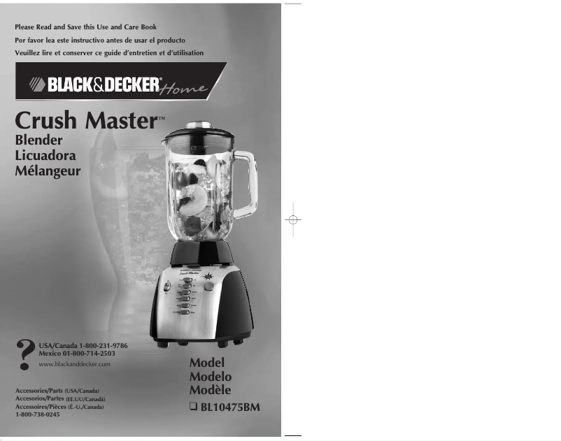 Page n°1 - Manuel utilisateur Black & Decker BL10475BM