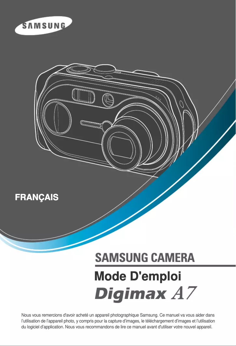 Page 1 de la notice Manuel utilisateur Samsung Digimax A7