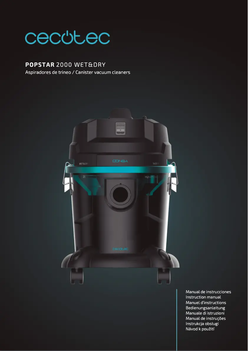 Page 1 de la notice Manuel utilisateur Cecotec Conga Popstar 2000 Wet&Dry