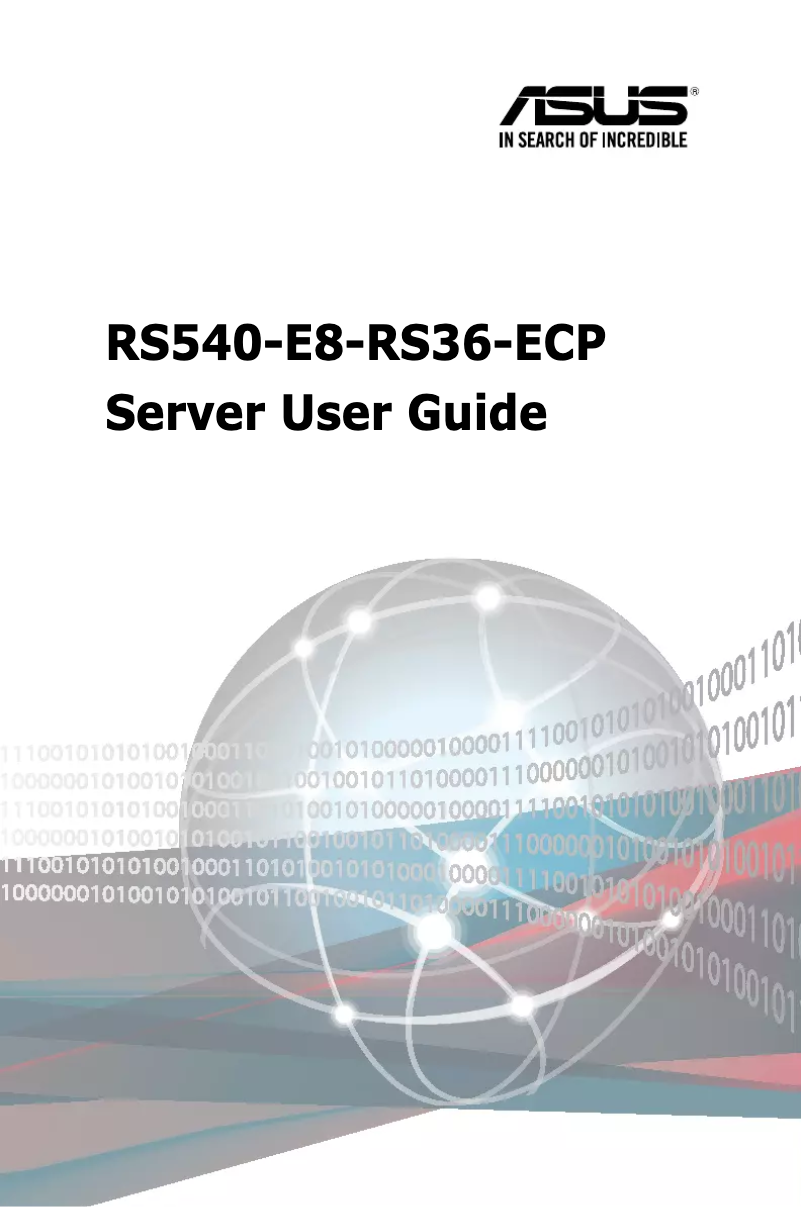 Page 1 de la notice Manuel utilisateur Asus RS540-E8-RS36-ECP