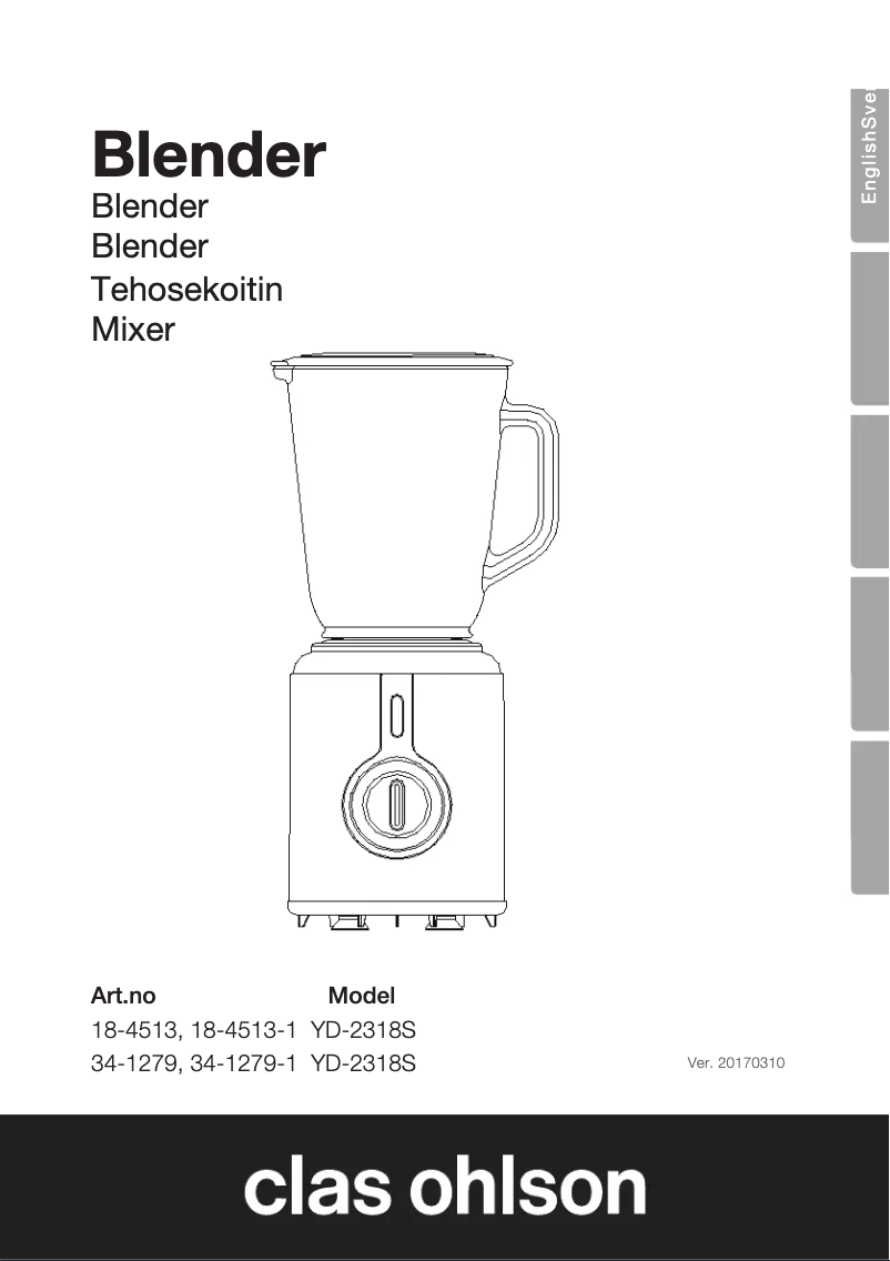 Image de la première page du manuel de l'appareil YD-2318S