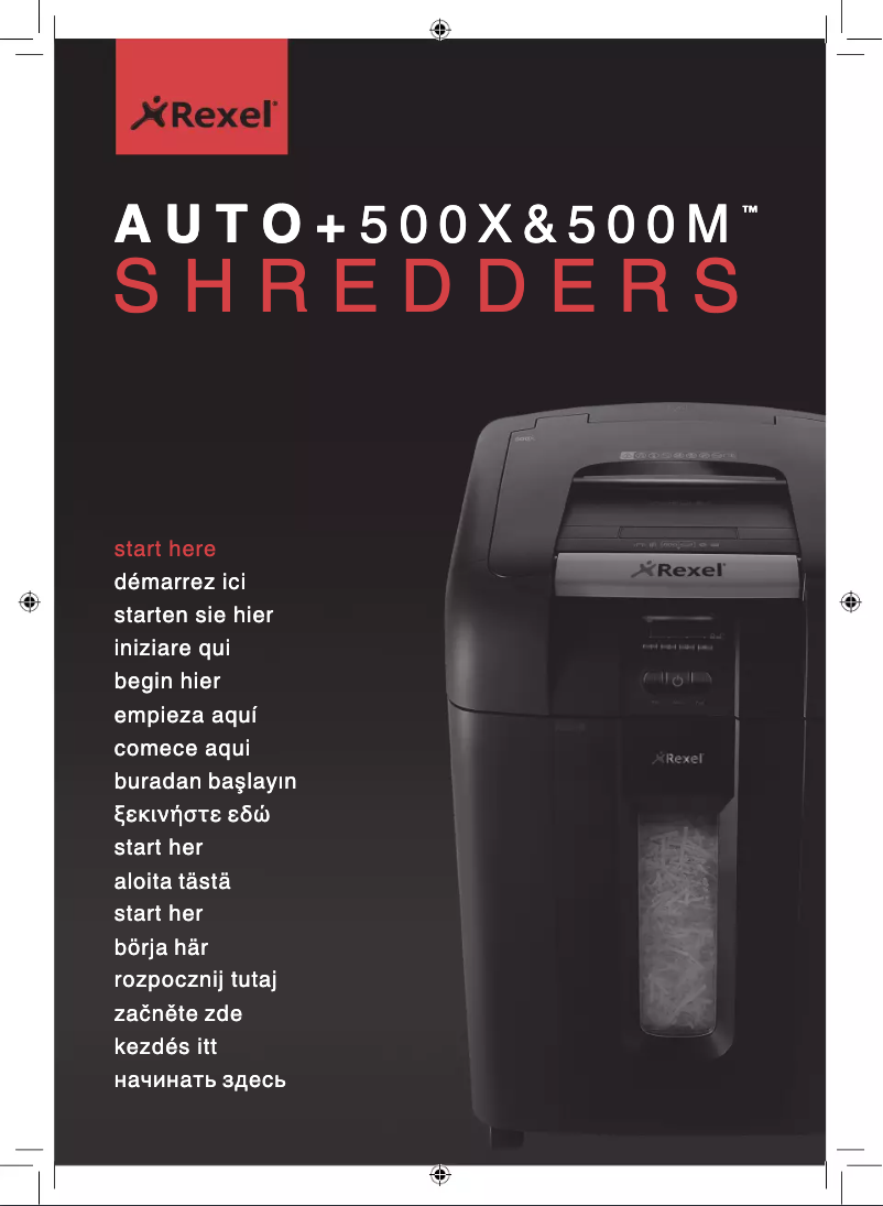 Image de la première page du manuel de l'appareil Auto+ 500X