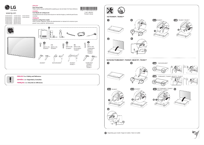 Página 1 del manual Manual de usuario LG 86UK6570PUB