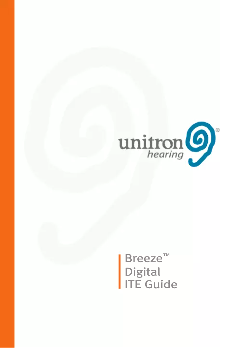Page 1 de la notice Manuel utilisateur Unitron Breeze ITE