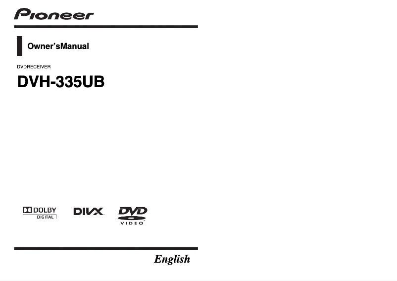 Page n°1 - Manuel utilisateur Pioneer DVH-335UB