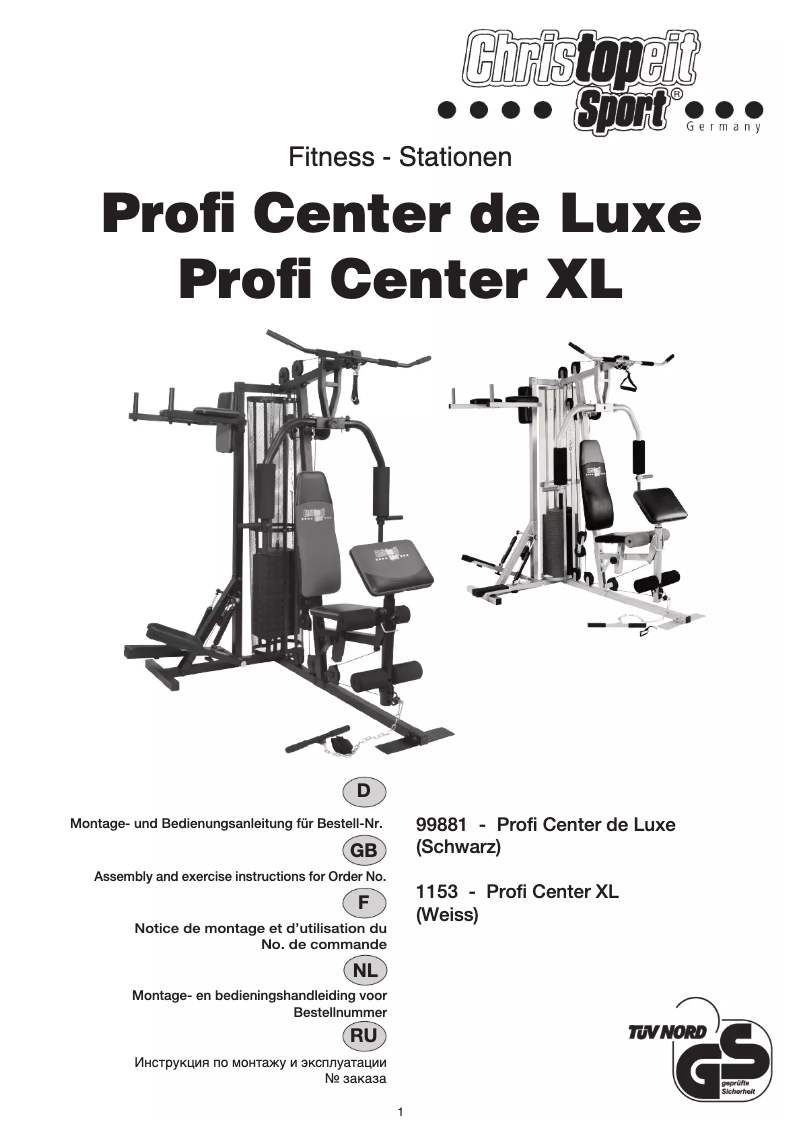 Image de la première page du manuel de l'appareil Profi Center XL