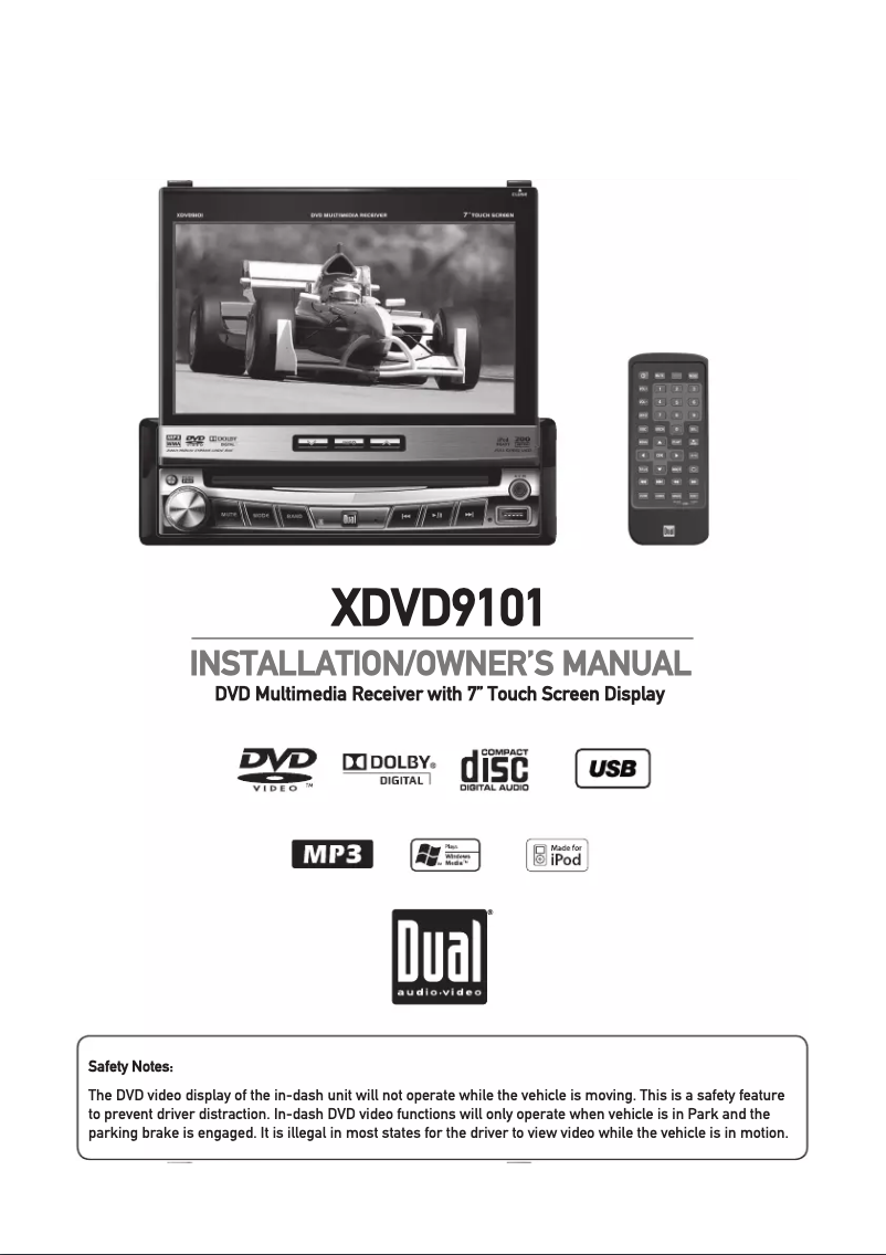 Page n°1 - Manuel utilisateur Dual XDVD9101