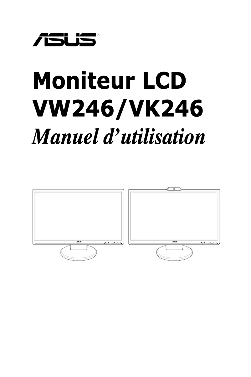 Page 1 de la notice Manuel utilisateur Asus VK246H