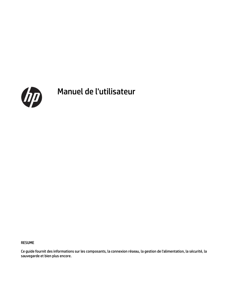 Page n°1 - Manuel utilisateur HP Pavilion 13