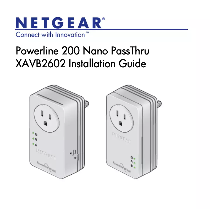 Page 1 de la notice Manuel utilisateur Netgear XAVB2602v2