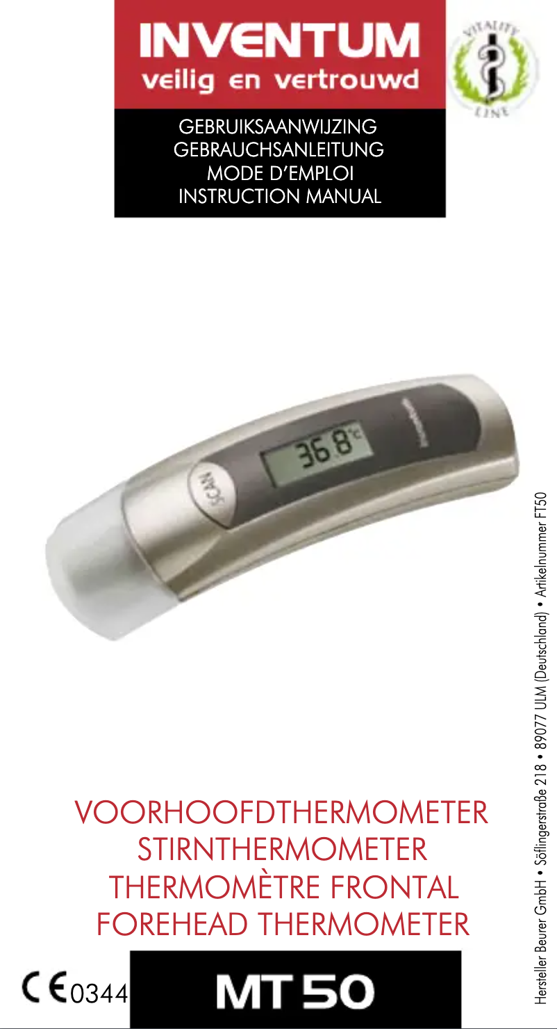 Image de la première page du manuel de l'appareil MT50