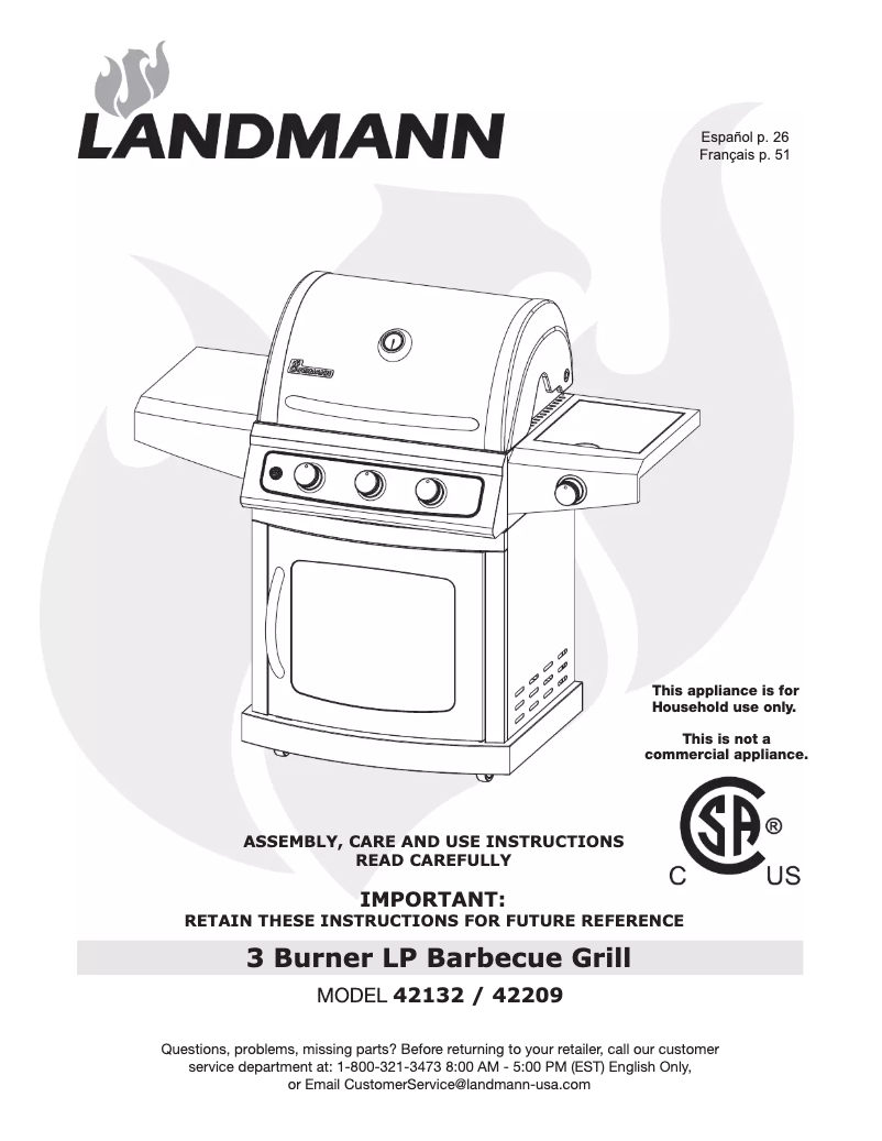 Page 1 de la notice Manuel utilisateur Landmann Falcon 42209