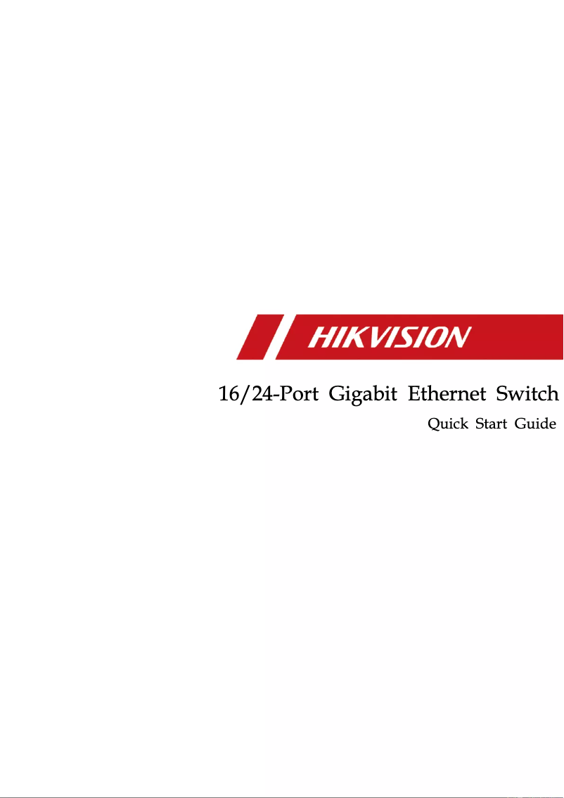 Page 1 de la notice Manuel utilisateur Hikvision DS-3E0526P-E