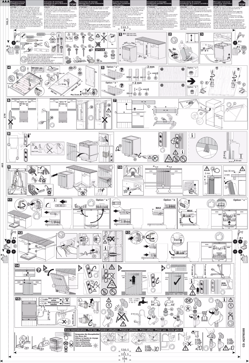 Page 1 de la notice Guide d'installation Electrolux GA60SLVSB