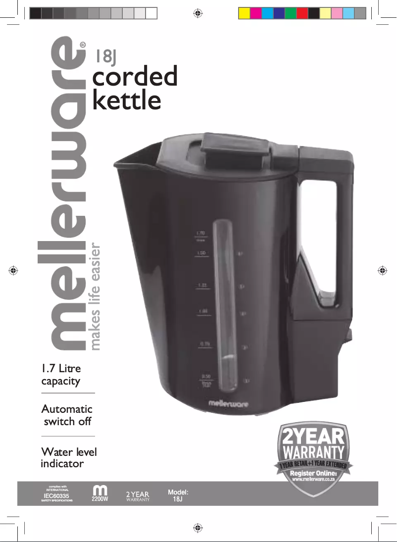 Imagen de la primera página del manual del dispositivo 18JBK