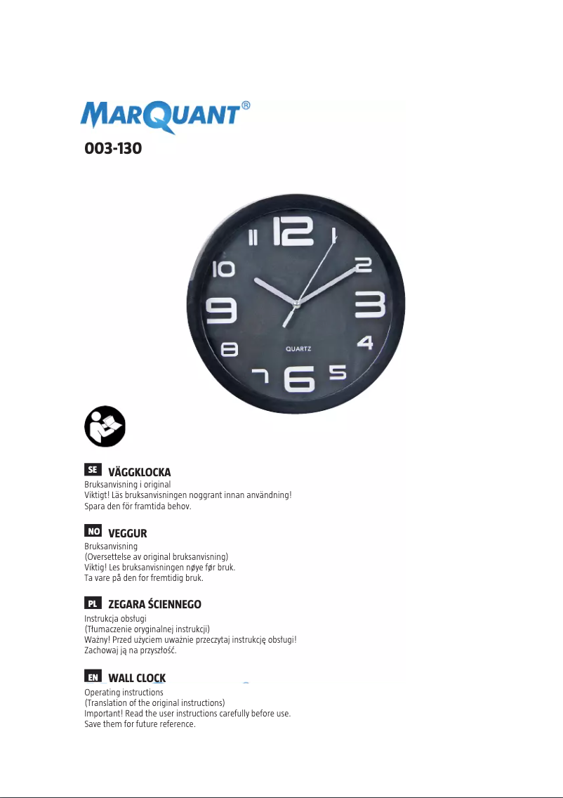 Image de la première page du manuel de l'appareil 003-130