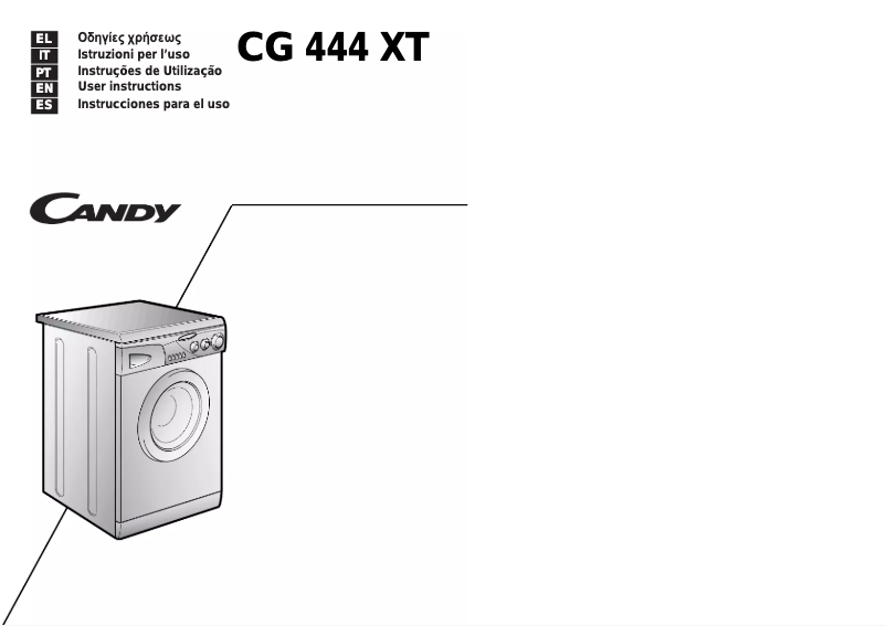 Page n°1 - Manuel utilisateur Candy LB CG 444 XT