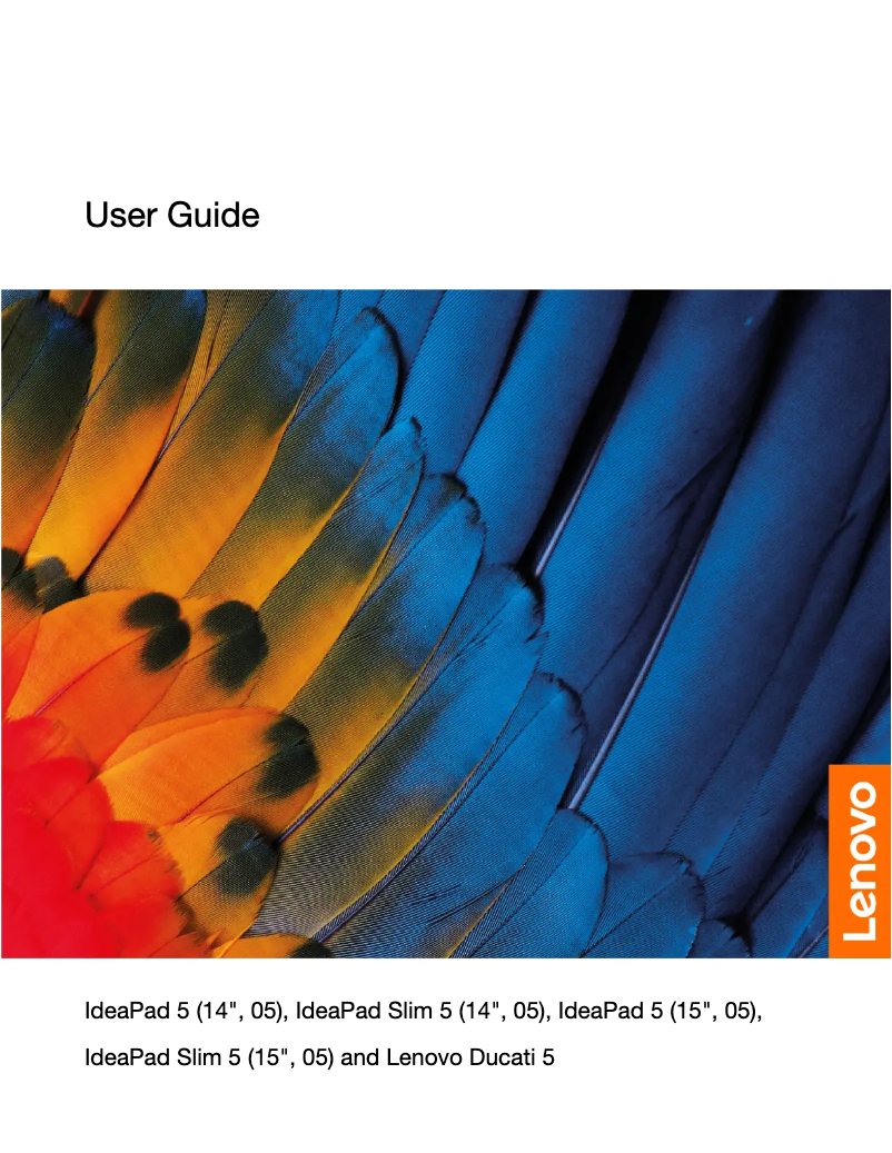 Page 1 de la notice Manuel utilisateur Lenovo IdeaPad 5i