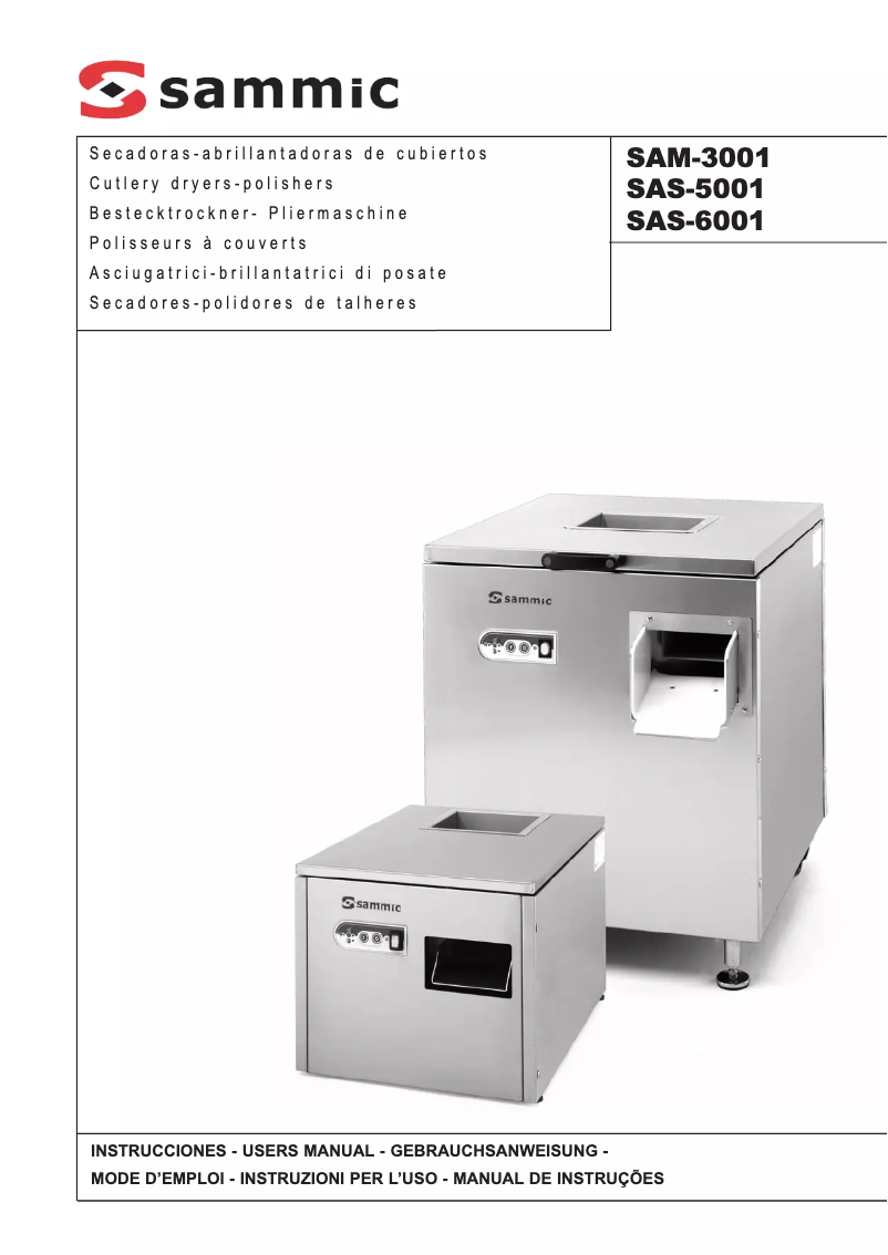 Página 1 del manual Manual de usuario Sammic SAS-6001