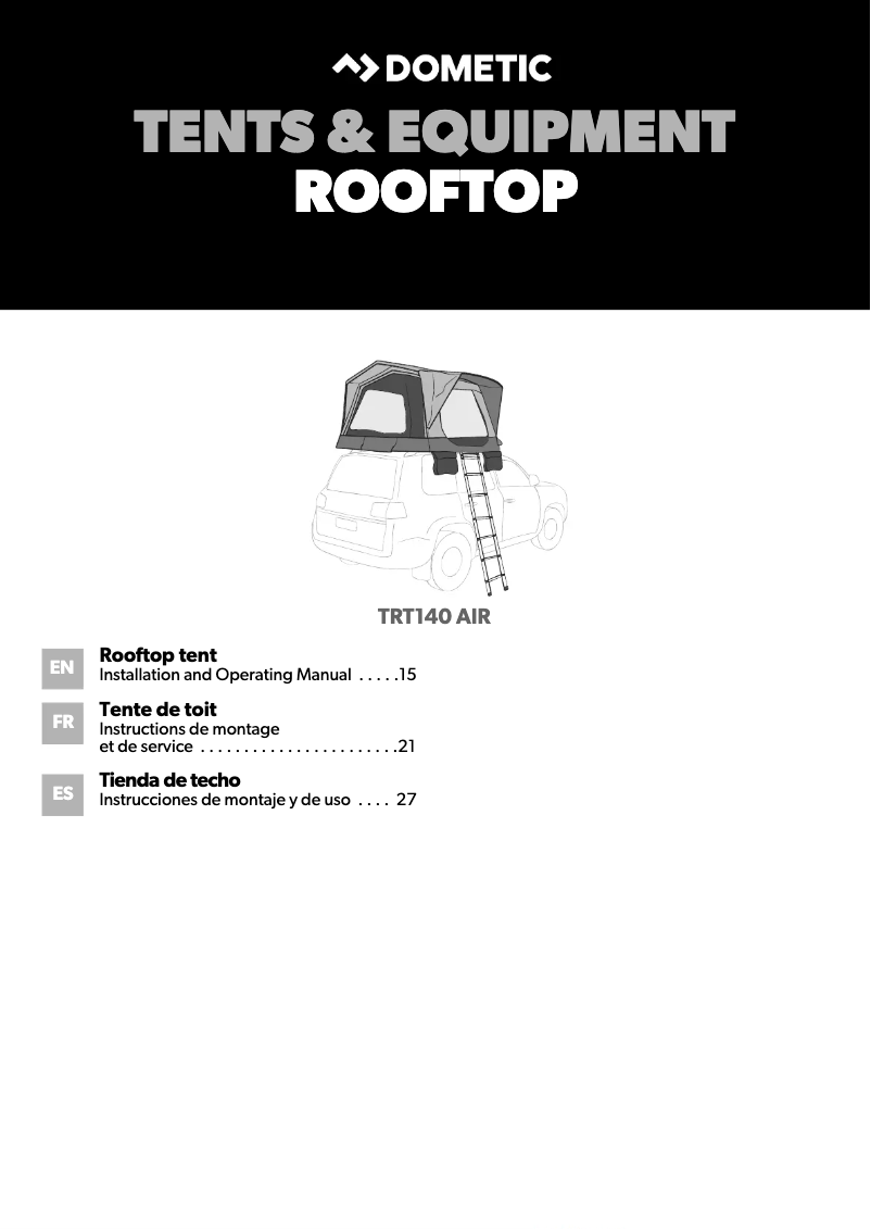 Image de la première page du manuel de l'appareil TRT 140 AIR