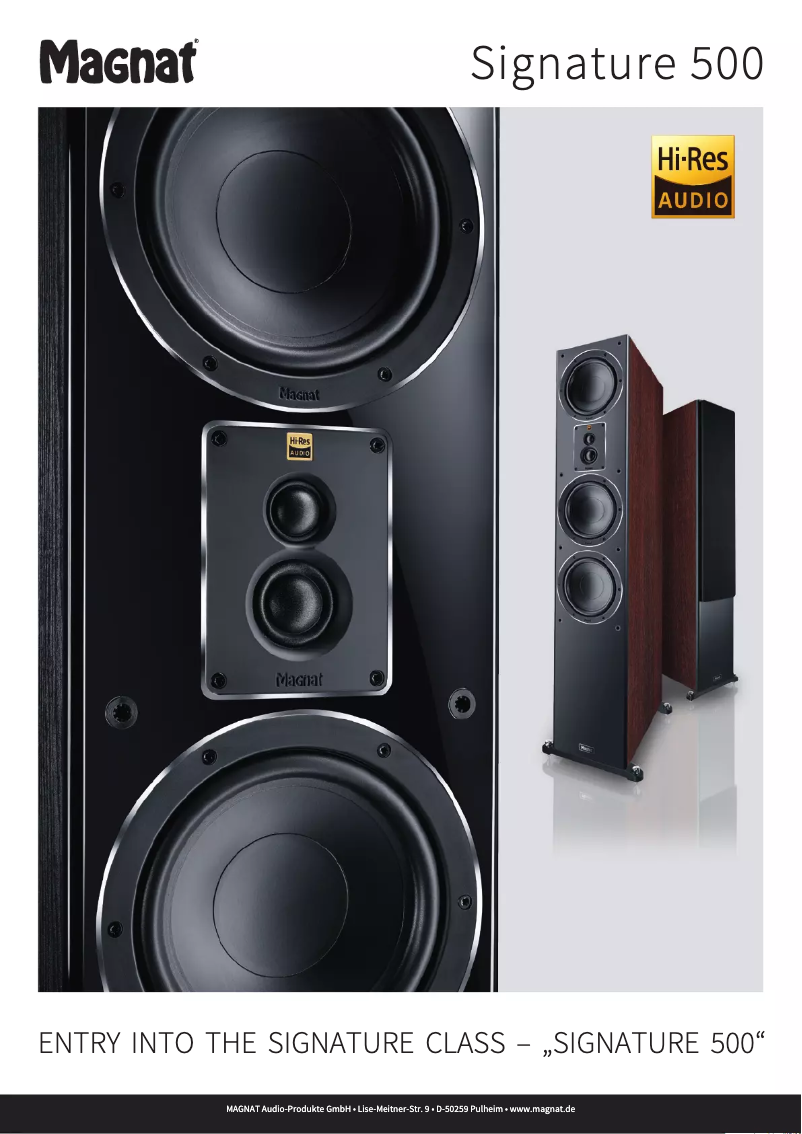 Page 1 de la notice Fiche technique Magnat Signature 505