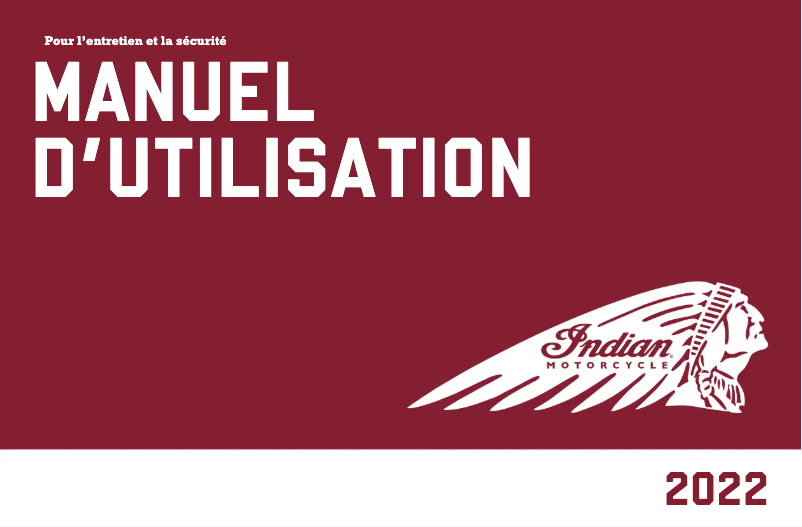 Page 1 de la notice Manuel utilisateur Indian Chieftain Dark Horse (2022)