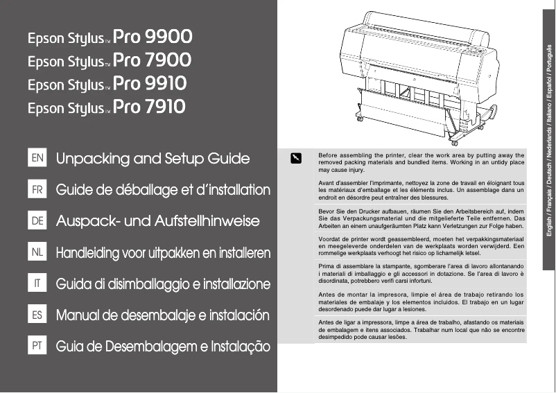 Image de la première page du manuel de l'appareil Stylus Pro 7910