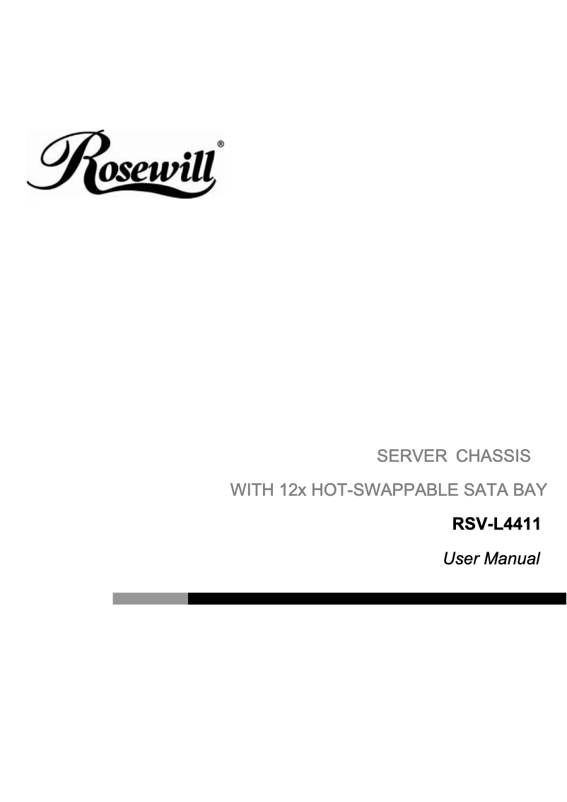 Image de la première page du manuel de l'appareil RSV-L4411