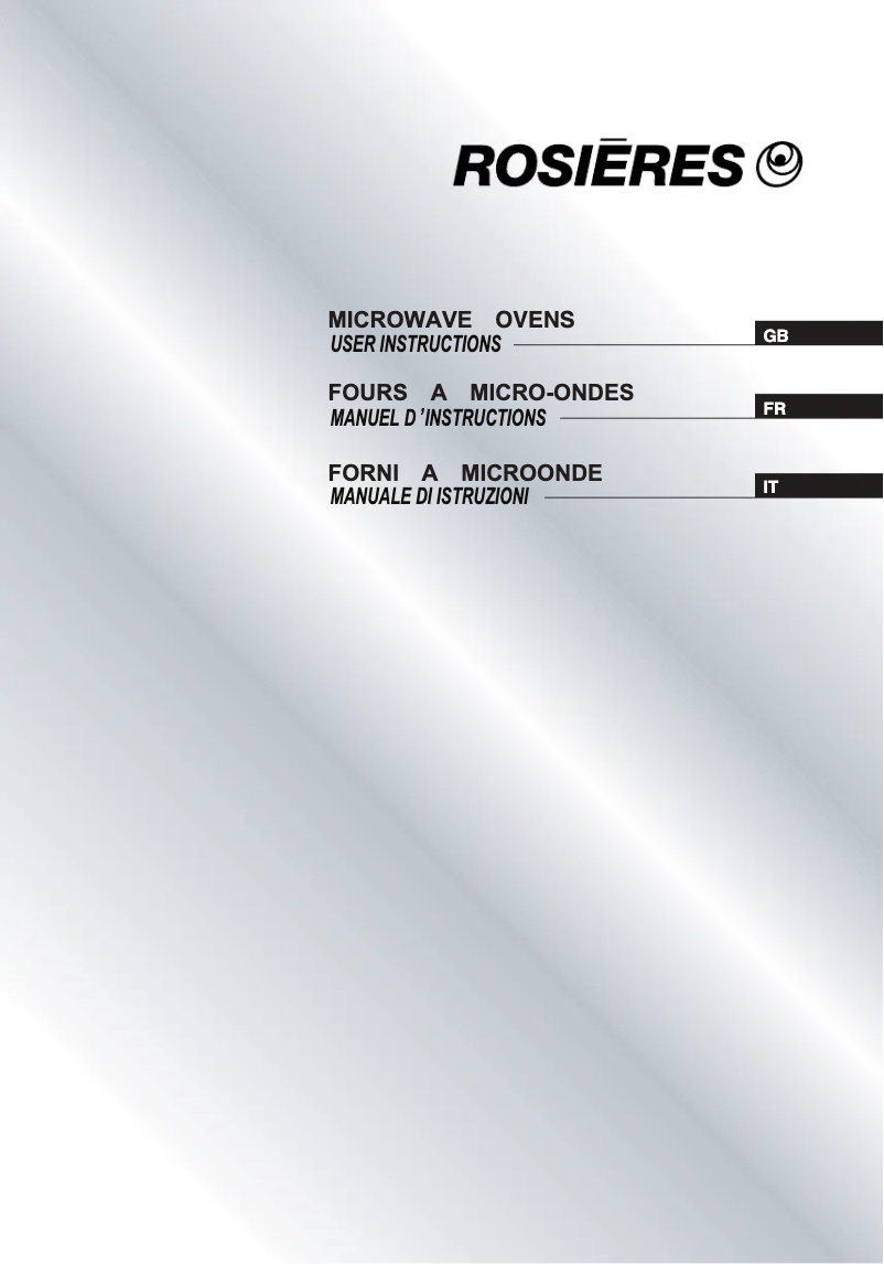 Image de la première page du manuel de l'appareil RMG20/1PN