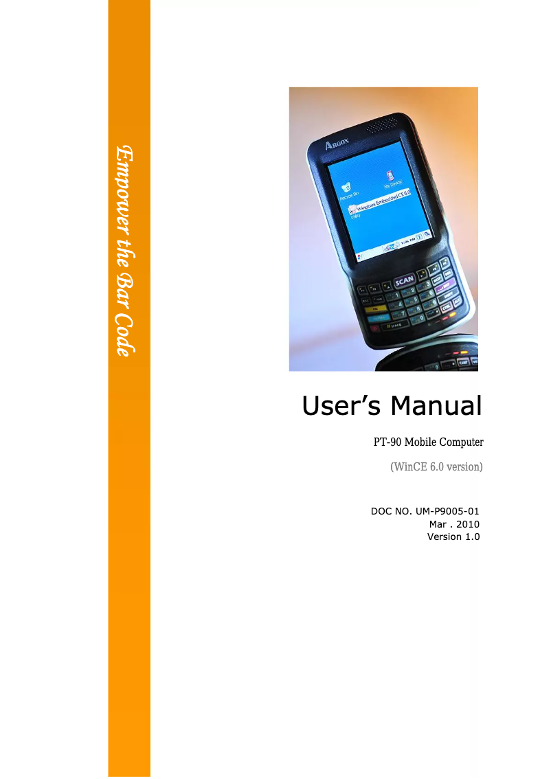 Page 1 de la notice Manuel utilisateur Argox PT-90