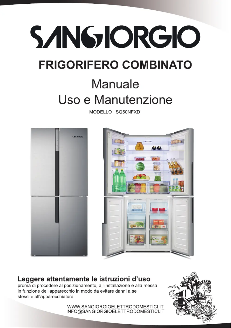 Page 1 de la notice Manuel utilisateur SanGiorgio SQ50NFXDE